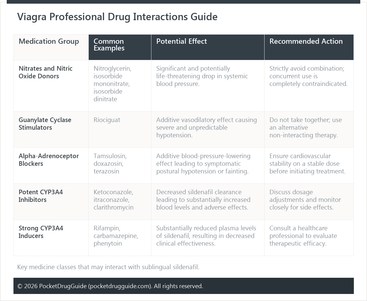 Viagra Professional Drug Interactions Guide