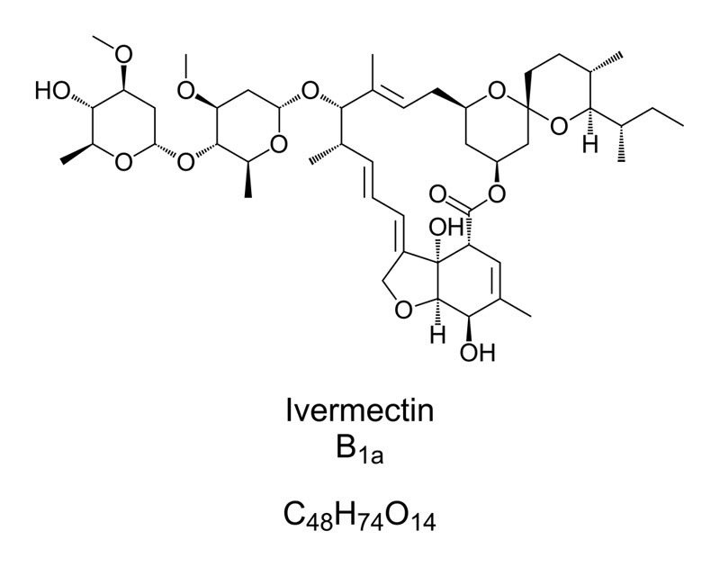 Ivermectin B1a chemical formula